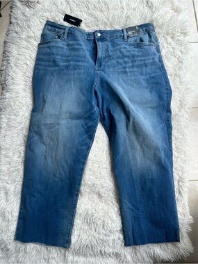 Express Blue Washed Ankle Crop Jeans